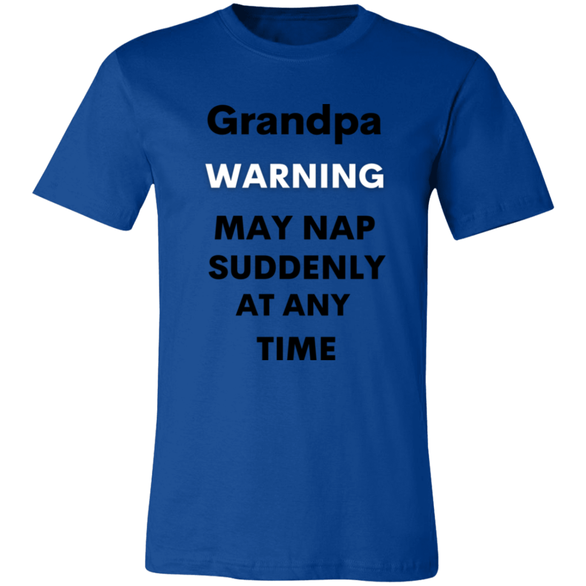 Grandpa naps black 3001C Unisex Jersey Short-Sleeve T-Shirt