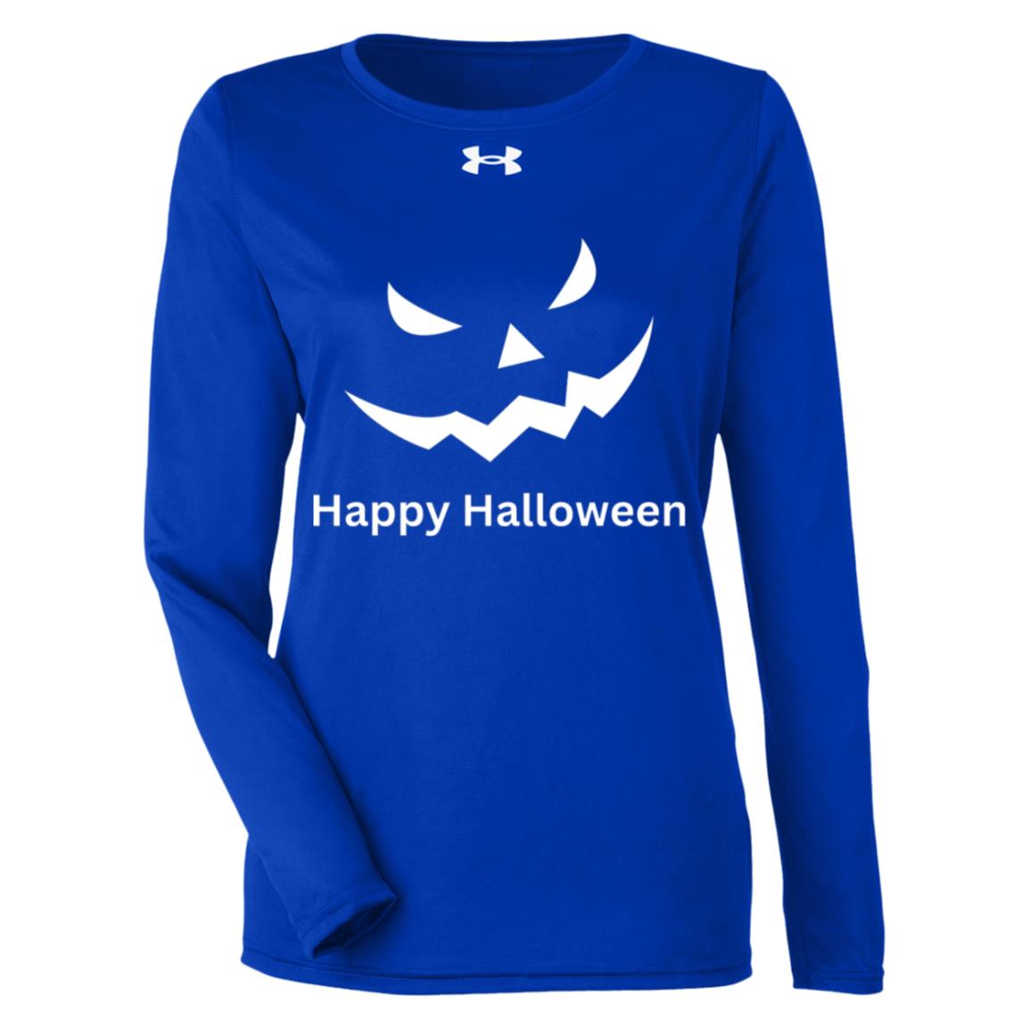 Scary Black Jack o' Lantern 1376852 Under Armour Womens Team Tech Long Sleeve Tee