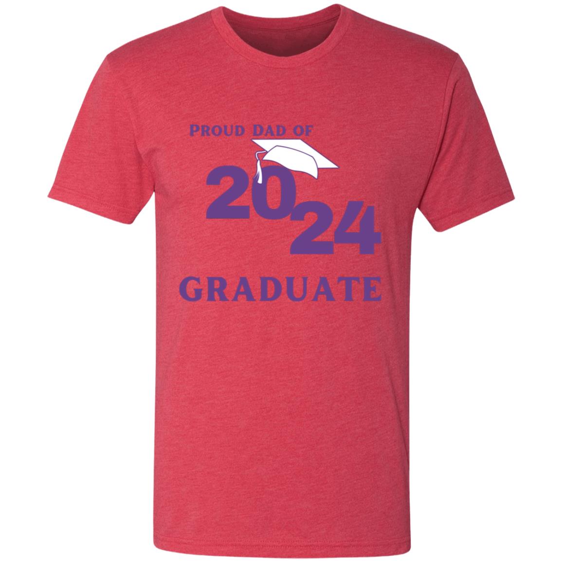 Proud Dad -- Graduate 2024 -- Men's Tri-blend T-Shirt