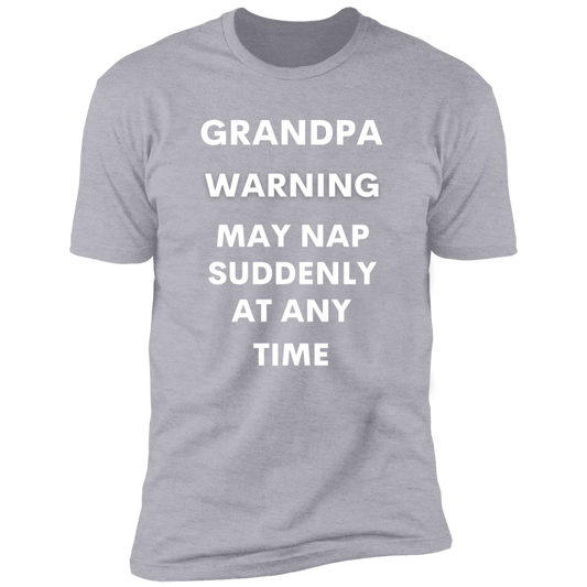 Grandpa naps white NL3600 Premium Short Sleeve T-Shirt