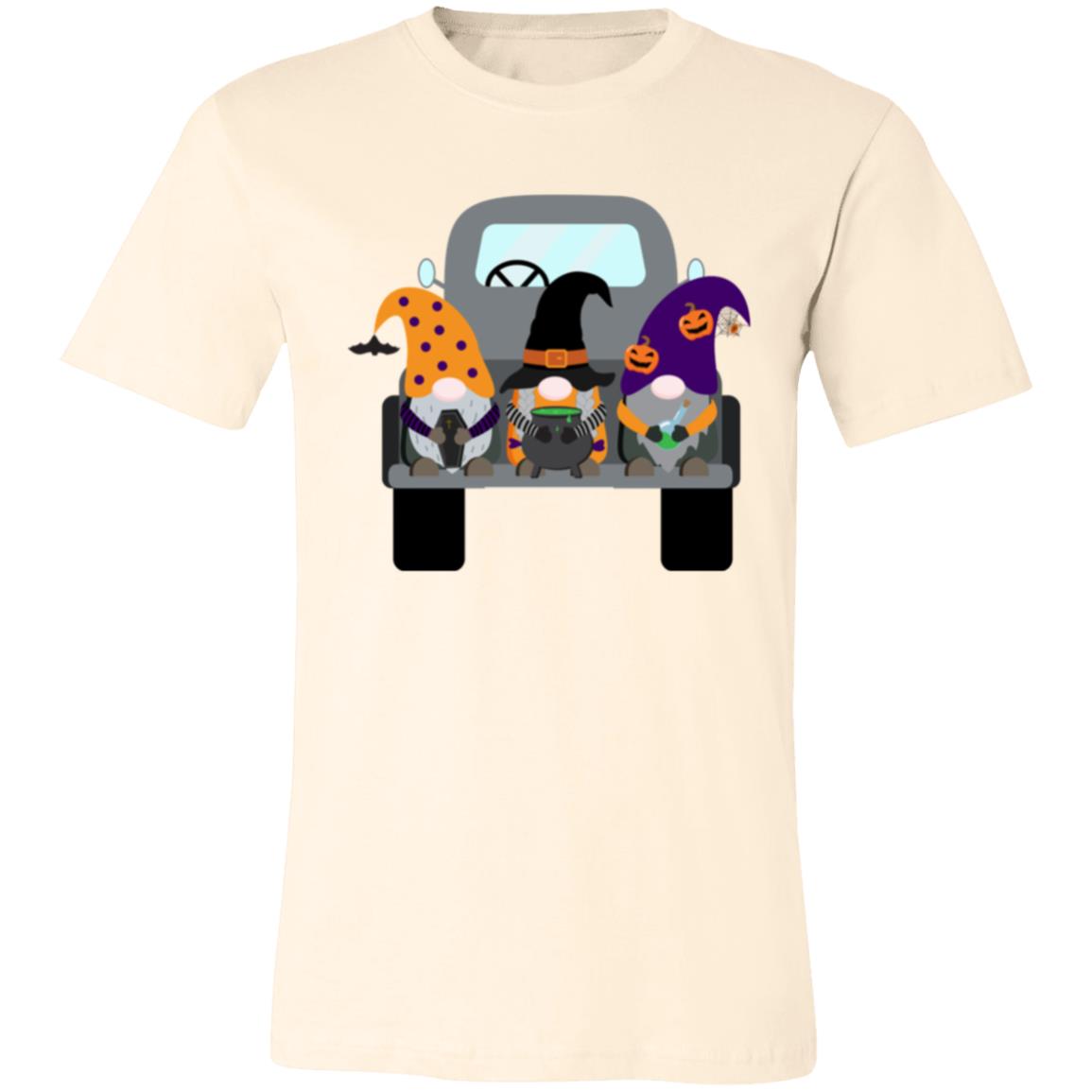 Halloween Gnomes in a Truck 3001C Unisex Jersey Short-Sleeve T-Shirt