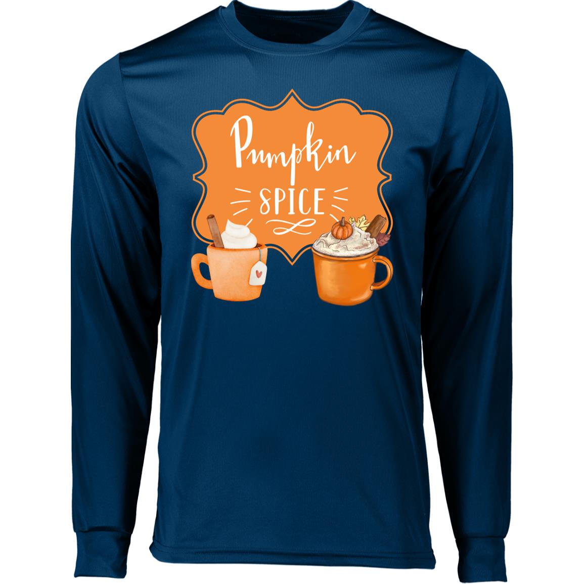 Pumpkin Spice Latte Orange -- CLOSEOUT -- Long Sleeve Moisture-Wicking Tee