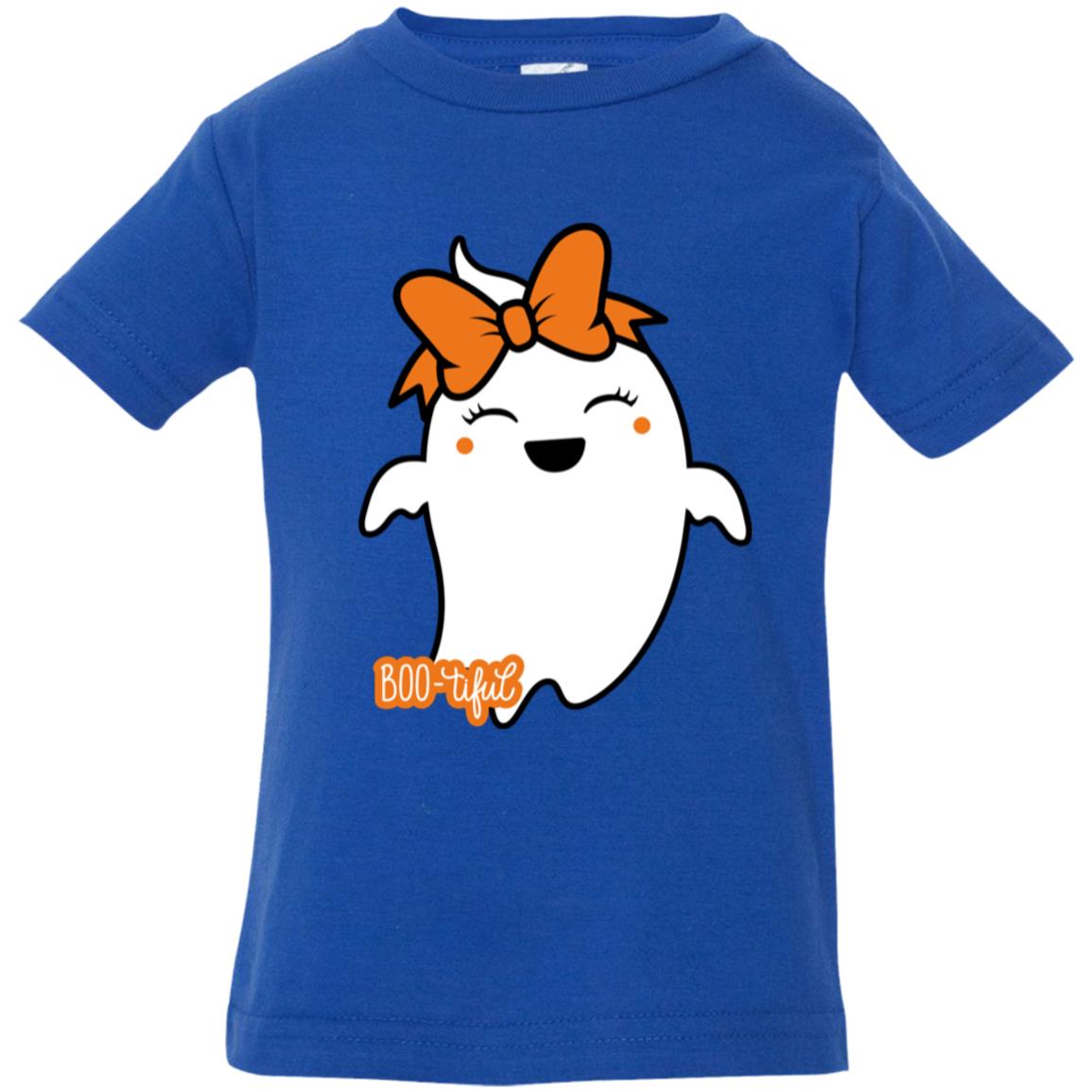 Boo-tiful Ghost with Bow 3322 Infant Jersey T-Shirt