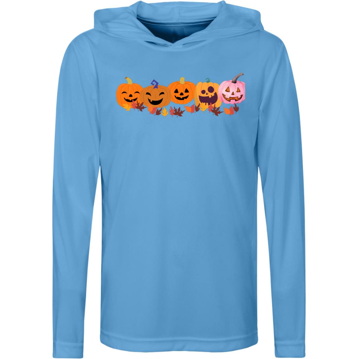 Jack 0 Lanterns in a Row -- Kids Zone Hooded Tee