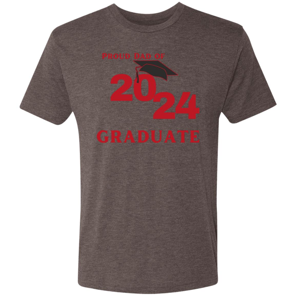 Proud Dad graduate 2024 -- Men's Tri-blend T-Shirt