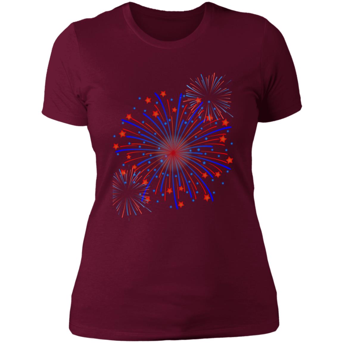 4th of July Fireworks -- Ladies' Boyfriend T-Shirt