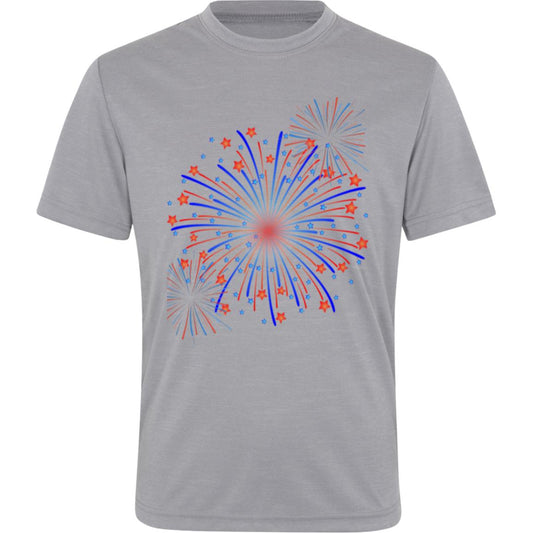 4th of July Fireworks -- Team 365 Kids Sonic Heather Tee