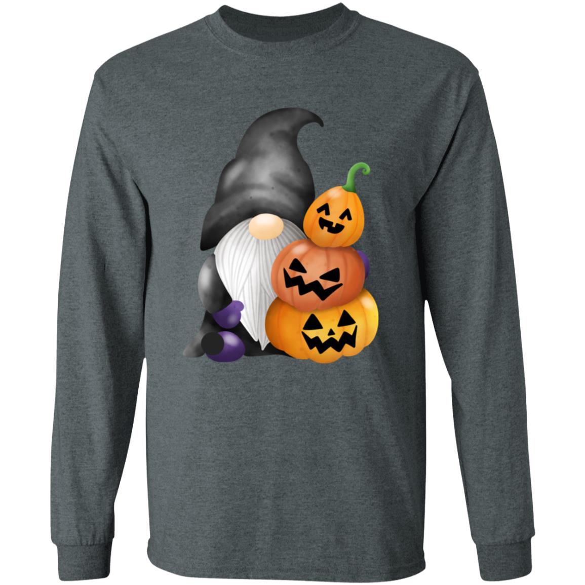 Gnome wJack o' Lanterns G540 LS T-Shirt 5.3 oz.