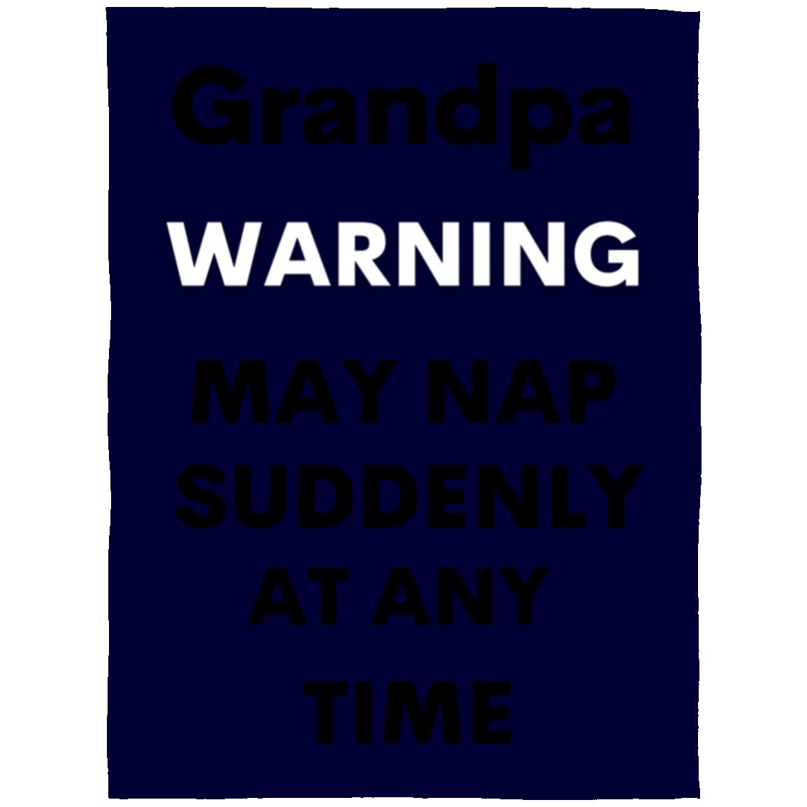 Grandpa naps black FLL Arctic Fleece Blanket 60x80