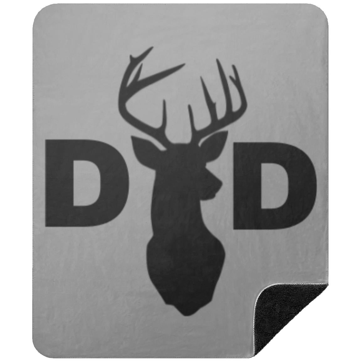 Dad Deer Dad hat BSHM Premium Black Sherpa Blanket 50x60