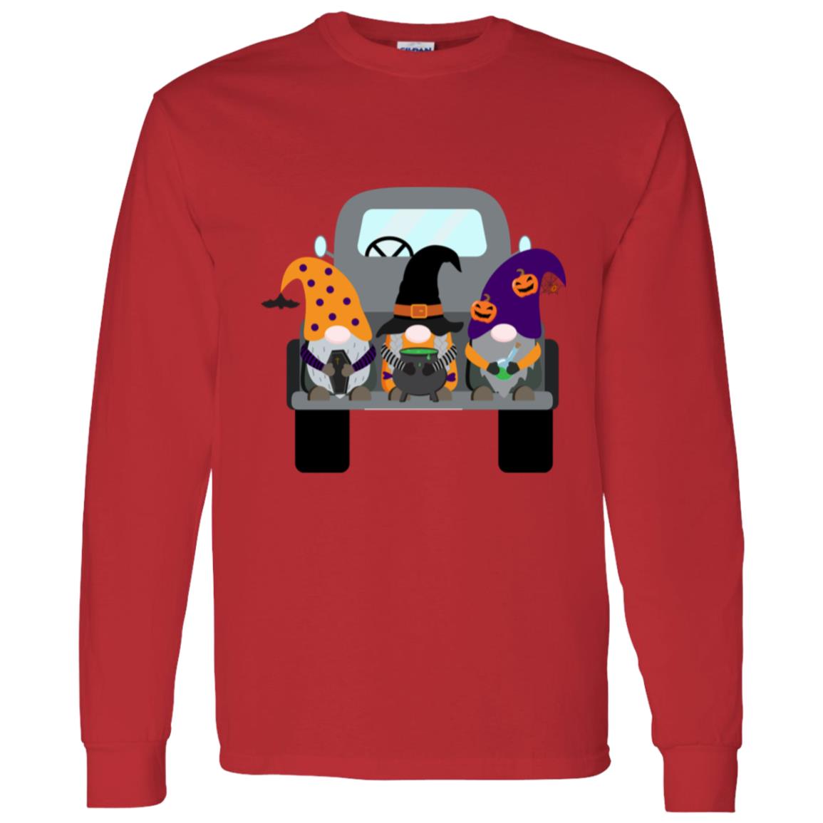 Halloween Gnomes in a Truck G540 LS T-Shirt 5.3 oz.