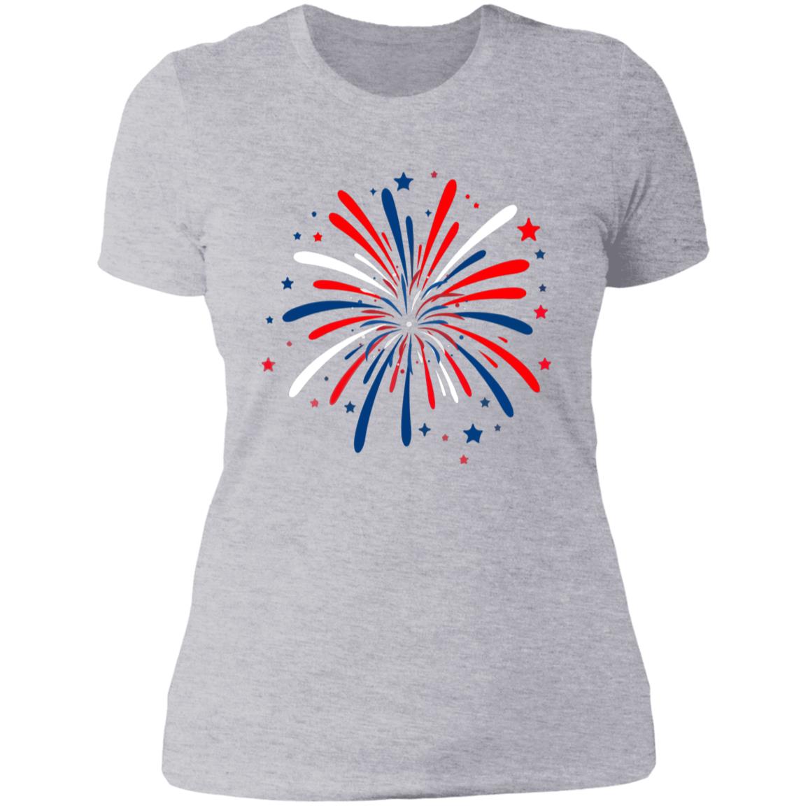 4th of July Firework NL3900 Ladies' Boyfriend T-Shirt