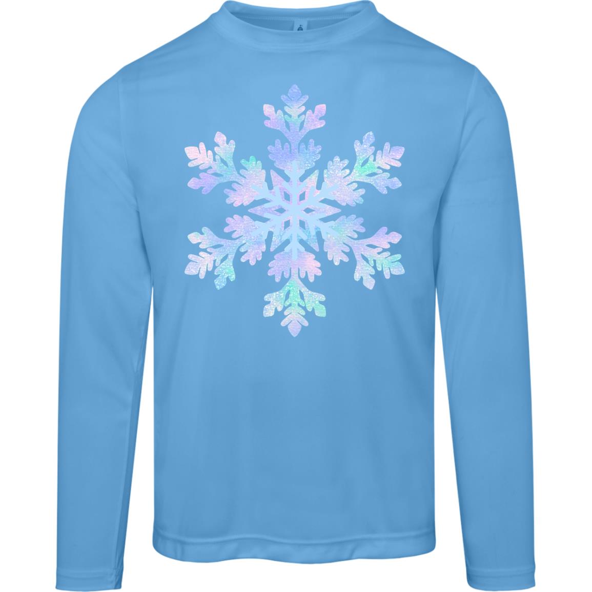 Snowflake blue and purple -- Mens Zone Long Sleeve Tee