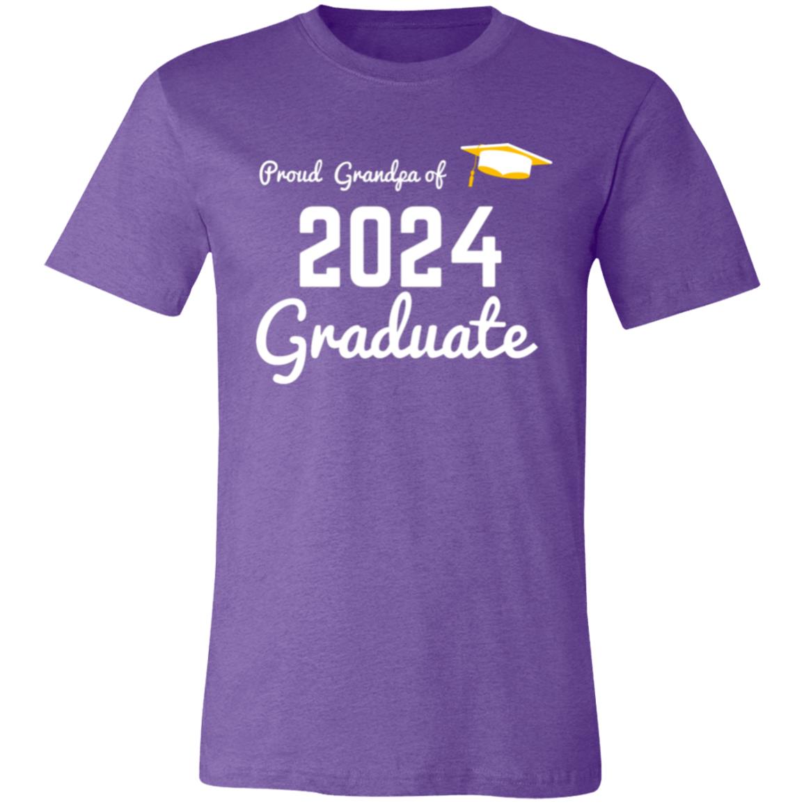 Proud Grandpa -- Graduate 2024 -- Unisex Jersey Short-Sleeve T-Shirt