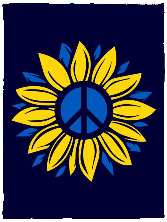 Peace flower t-shirt VPS Cozy Plush Fleece Blanket - 30x40