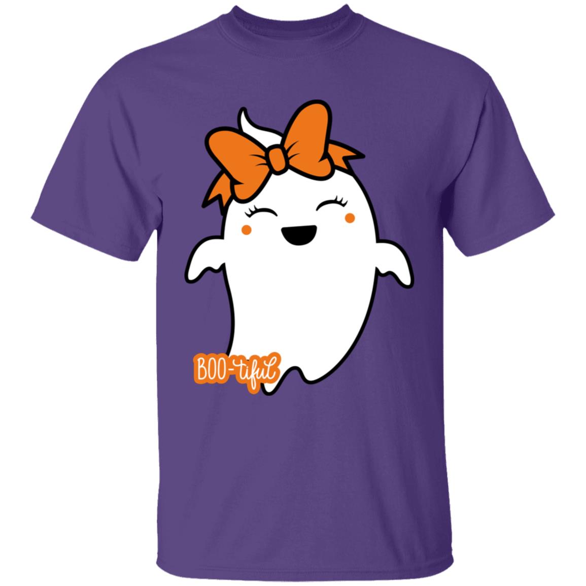 Boo-tiful Ghost with Bow G500B Youth 5.3 oz 100% Cotton T-Shirt