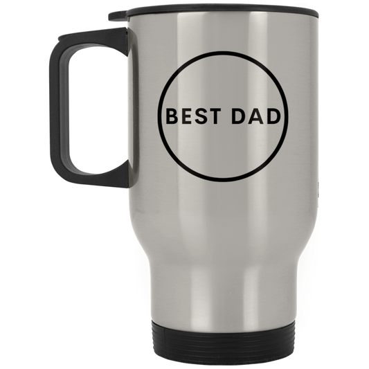 Best Dad -- Silver Stainless Travel Mug