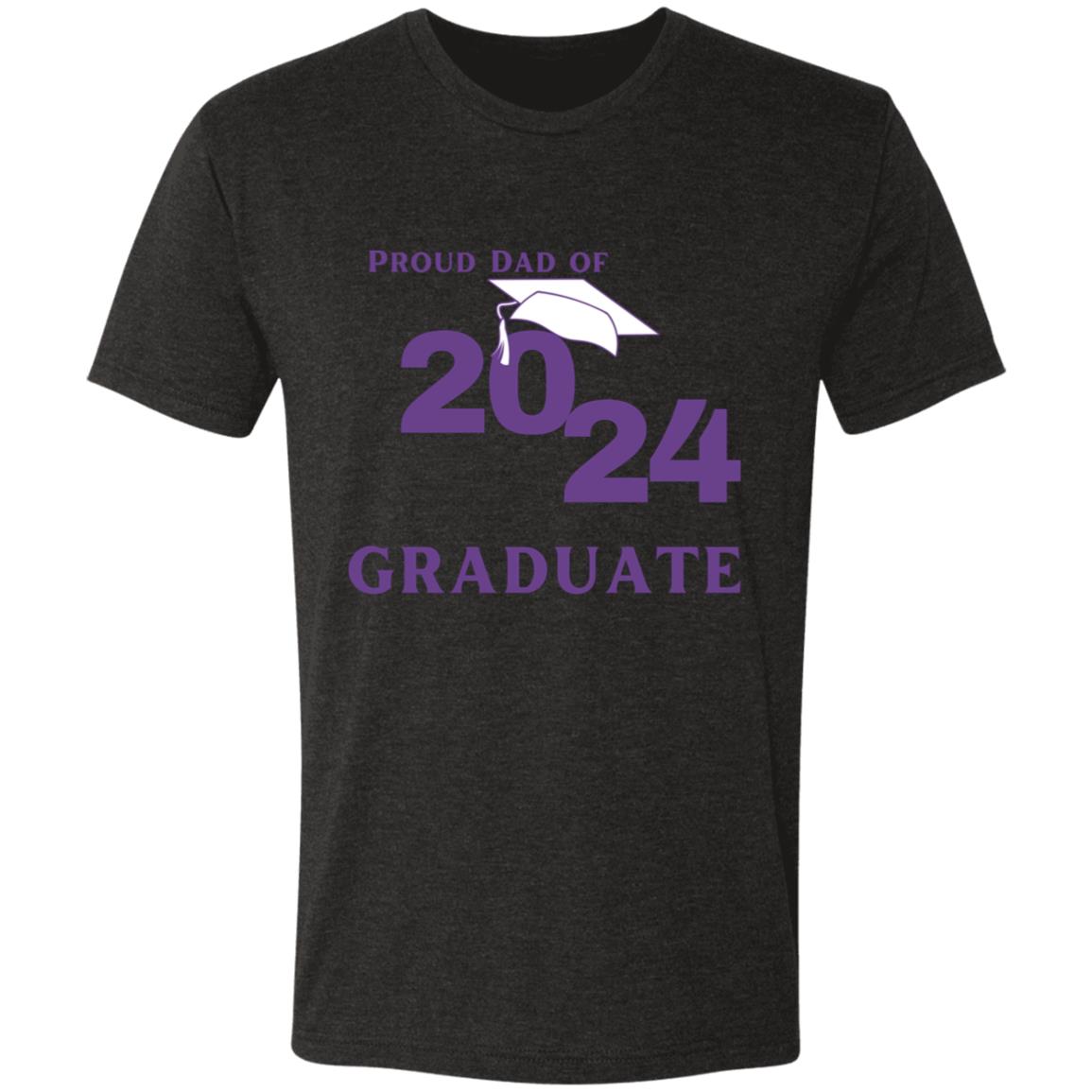 Proud Dad -- Graduate 2024 -- Men's Tri-blend T-Shirt