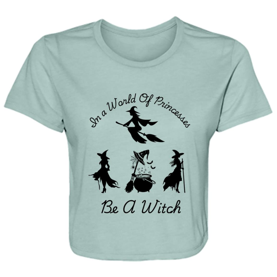 Be a Witch  -- Ladies' Flowy Cropped Tee