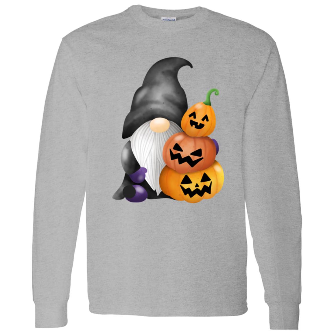 Gnome wJack o' Lanterns G540 LS T-Shirt 5.3 oz.