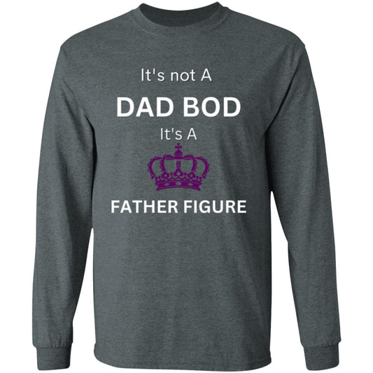 DAD BOD whitepurple --  LS T-Shirt 5.3 oz.