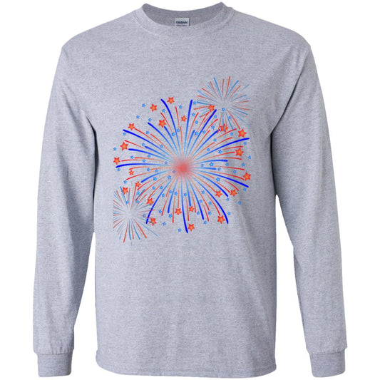 4th of July Fireworks -- Youth LS T-Shirt