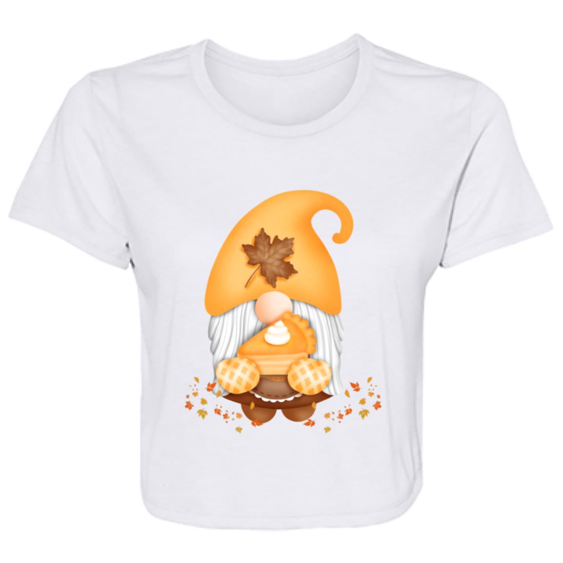 Gnome Pumpkin Pie B8882 Ladies' Flowy Cropped Tee