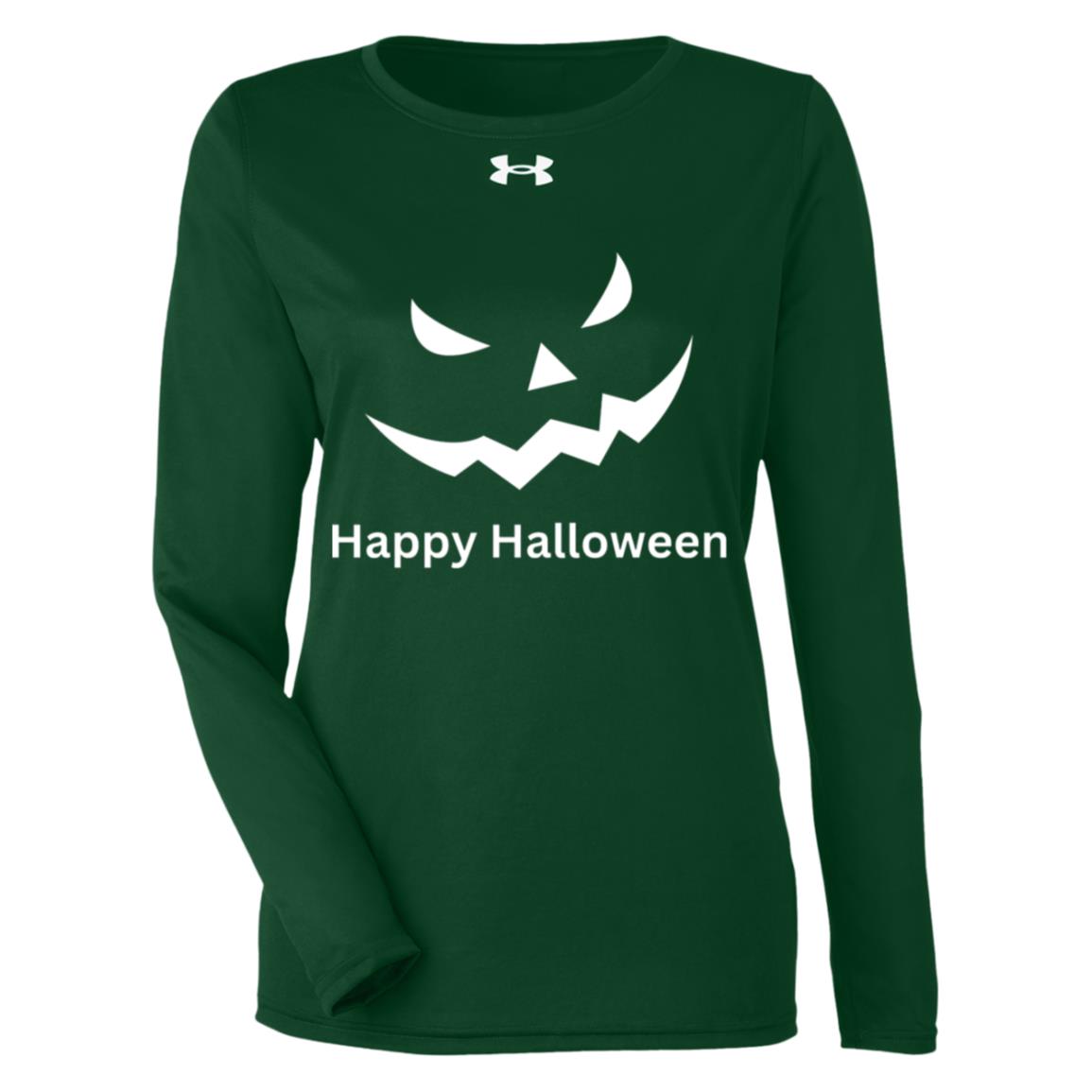 Scary Black Jack o' Lantern 1376852 Under Armour Womens Team Tech Long Sleeve Tee