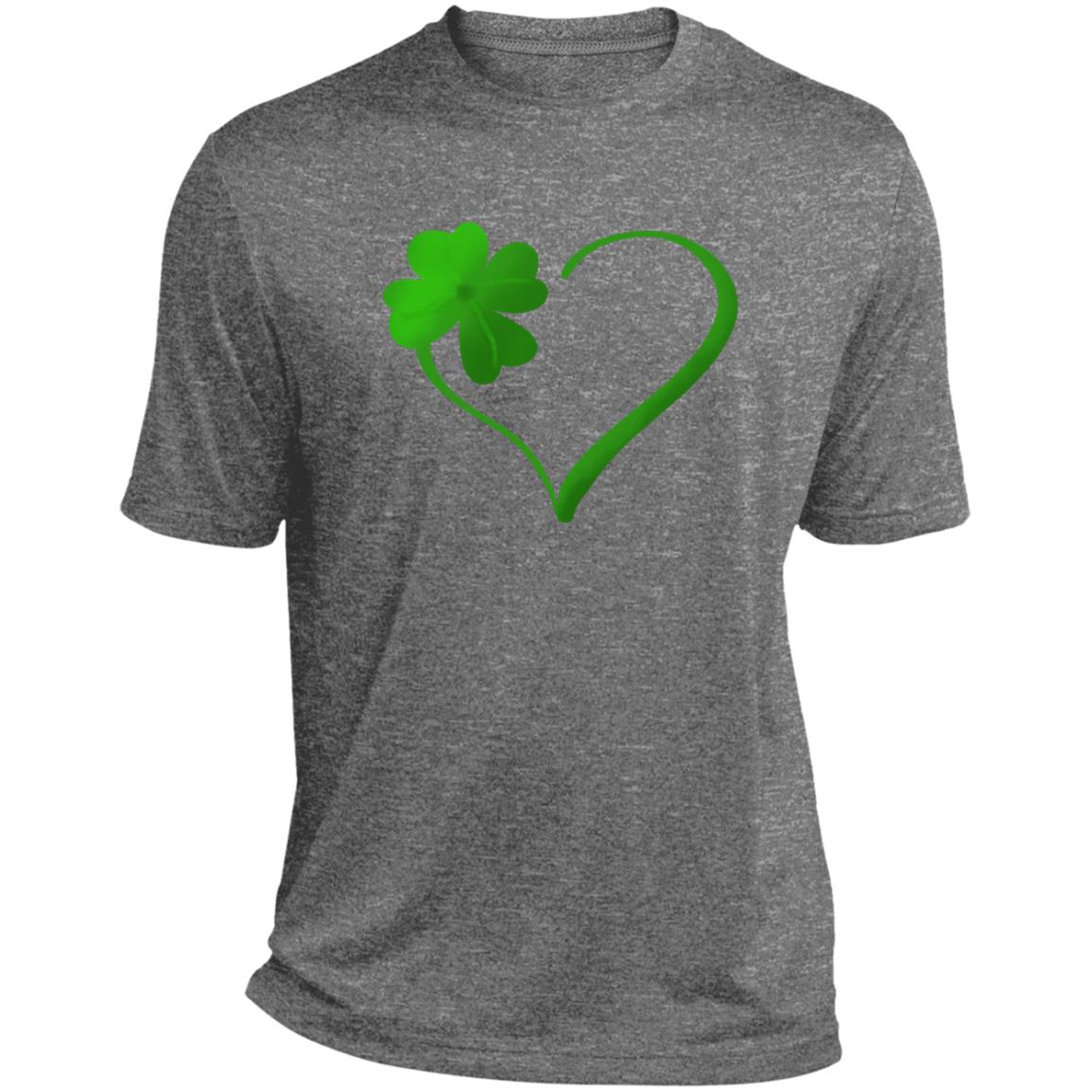 clover heart ST360 Heather Performance Tee