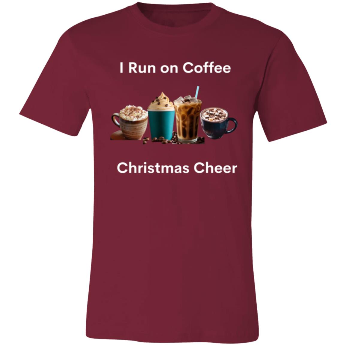 I Run on Coffee white -- Unisex Jersey Short-Sleeve T-Shirt