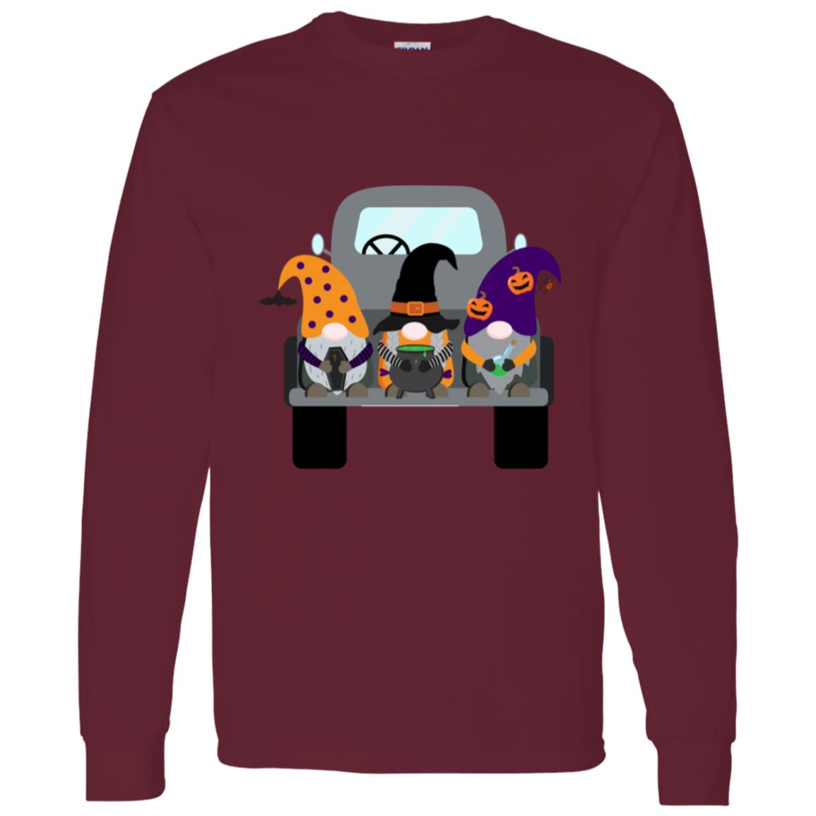 Halloween Gnomes in a Truck G540 LS T-Shirt 5.3 oz.