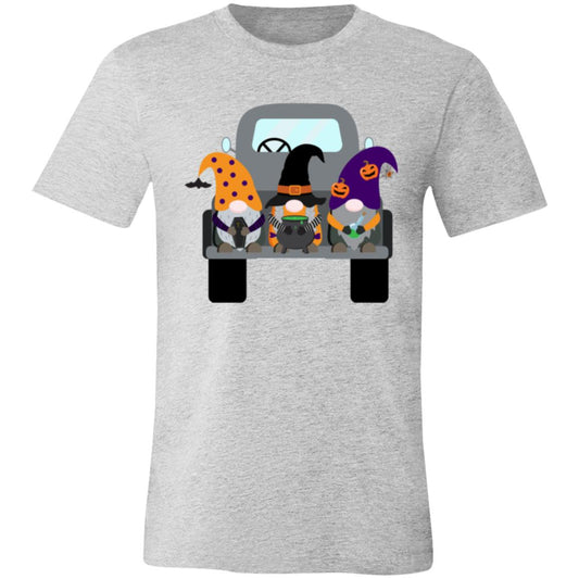 Halloween Gnomes in a Truck 3001C Unisex Jersey Short-Sleeve T-Shirt