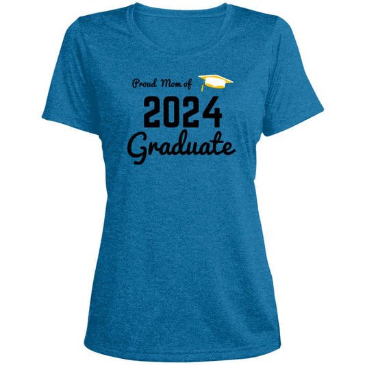 Proud Mom -- 2024 Graduate -- Ladies' Scoop Neck Performance Tee