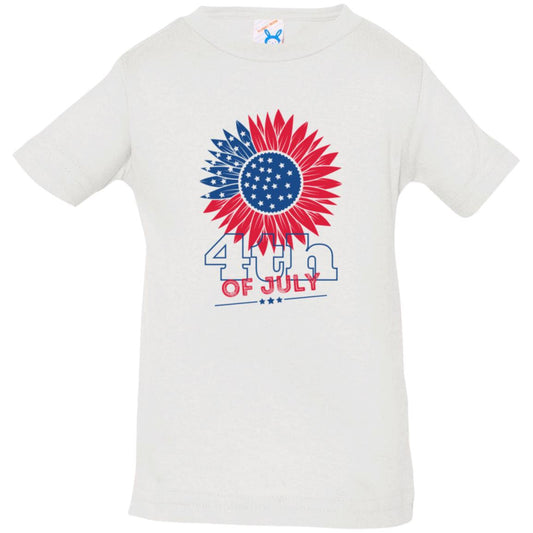 4th of July Sunflower -- Infant Jersey T-Shirt