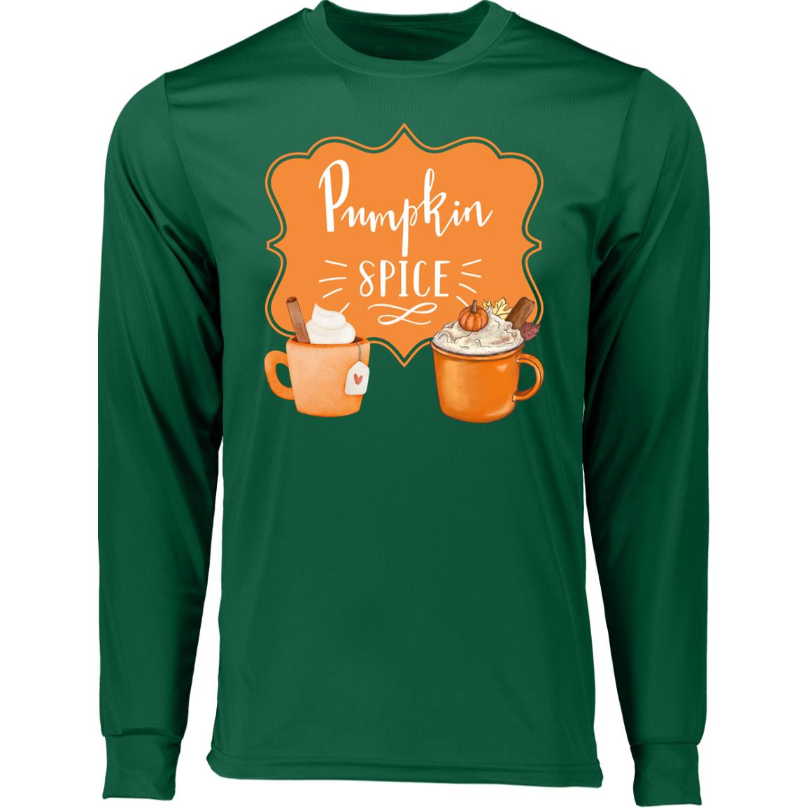 Pumpkin Spice Latte Orange -- CLOSEOUT -- Long Sleeve Moisture-Wicking Tee