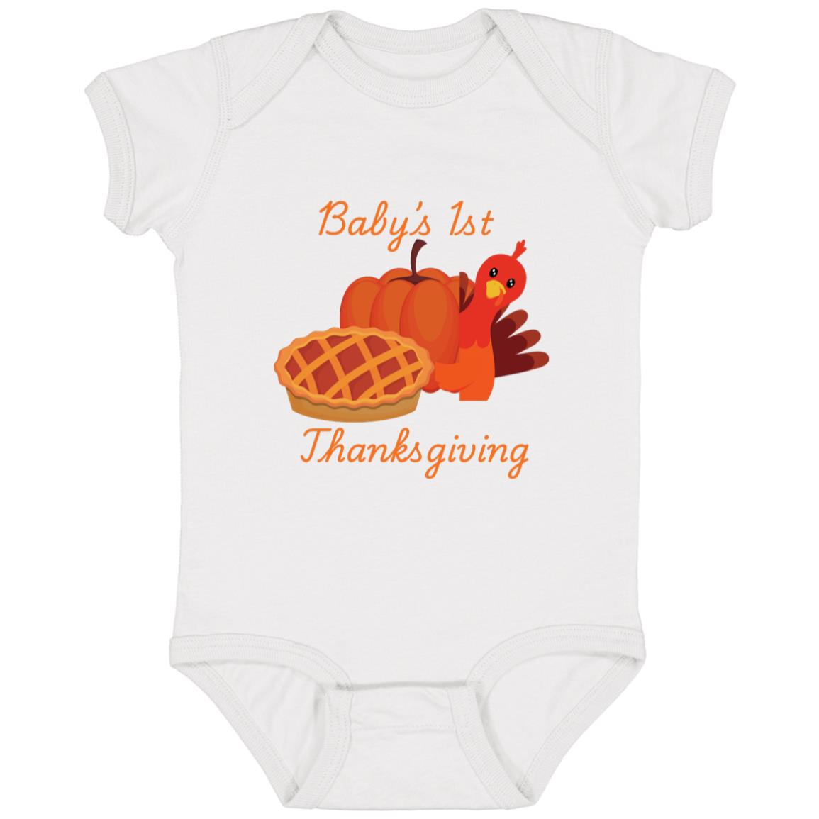 Baby’s 1st Thanksgiving Turkey -- Infant Fine Jersey Bodysuit