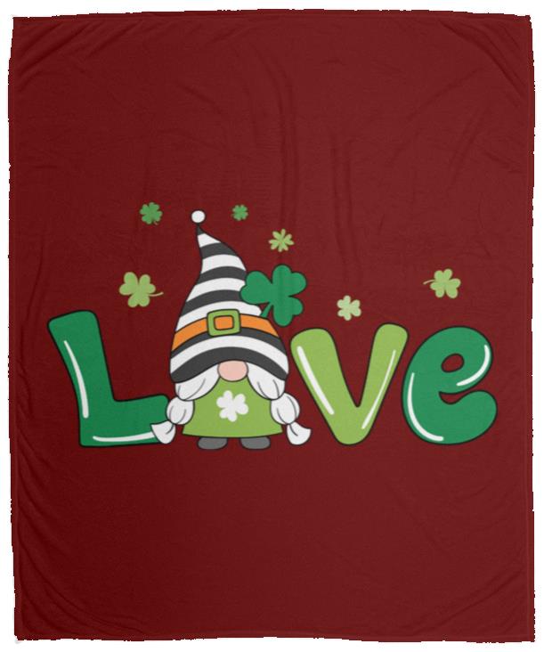 clover love gnome VPM Cozy Plush Fleece Blanket - 50x60