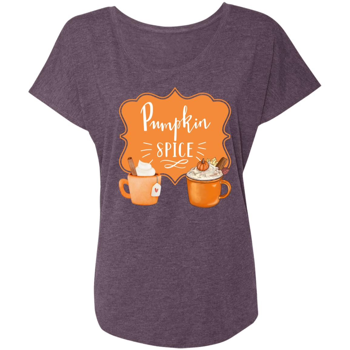 Pumpkin Spice Latte Orange -- Ladies' Triblend Dolman Sleeve