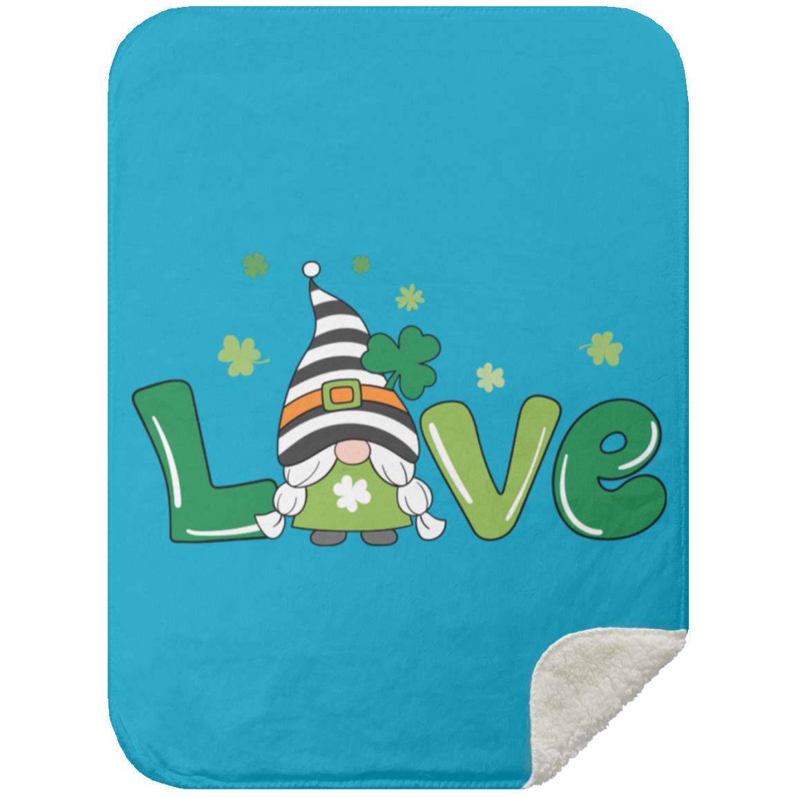 clover love gnome MSHS Premium Sherpa Blanket 30x40