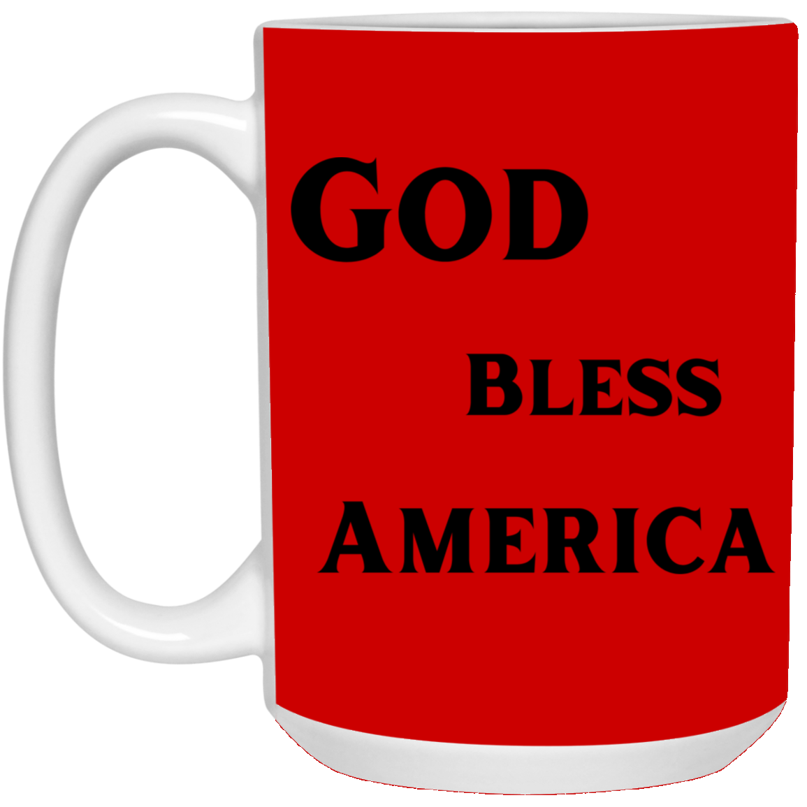 God Bless America Black (1) 21504 15 oz. White Mug