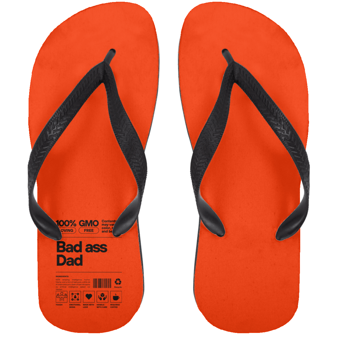 Bad Ass Dad -- Adult Flip Flops