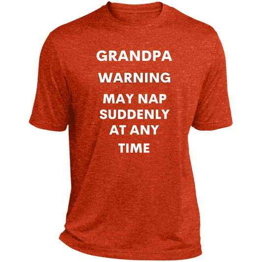 Grandpa naps white ST360 Heather Performance Tee