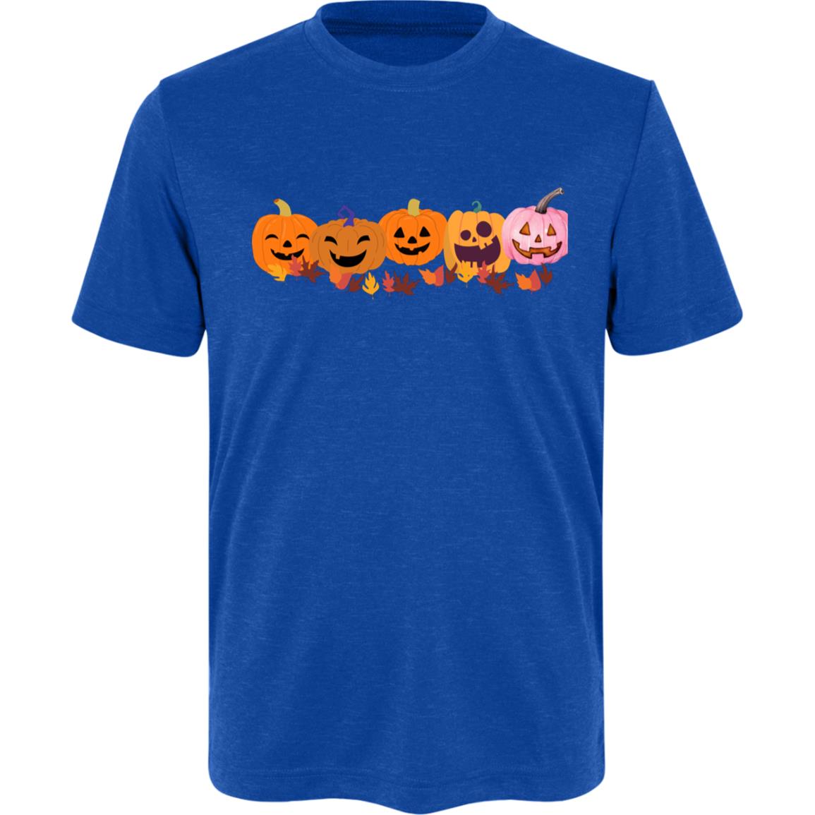 Jack 0 Lanterns in a Row -- Team Kids Sonic Heather Tee