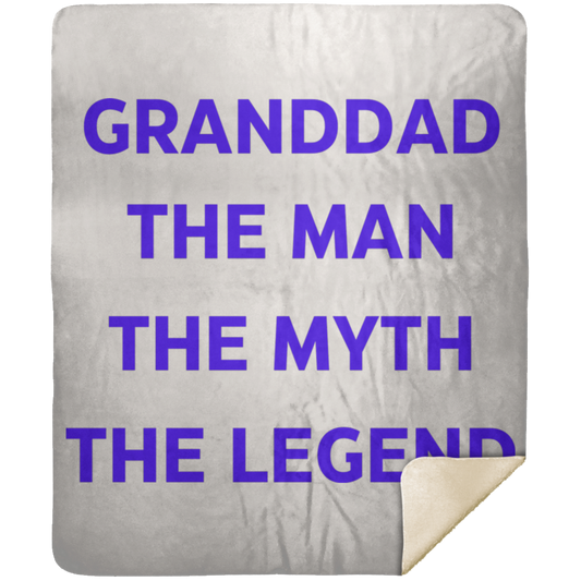 GRANDDAD THE MAN MSHM Premium Mink Sherpa Blanket 50x60