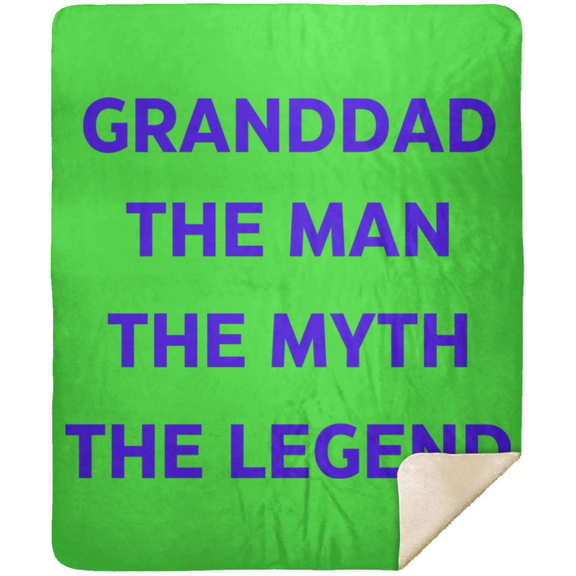 GRANDDAD THE MAN MSHM Premium Mink Sherpa Blanket 50x60