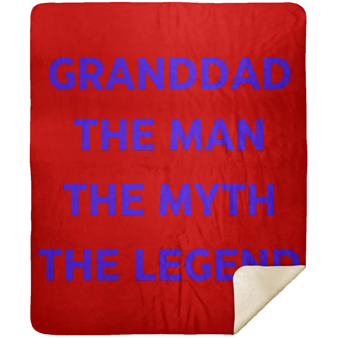 GRANDDAD THE MAN MSHM Premium Mink Sherpa Blanket 50x60