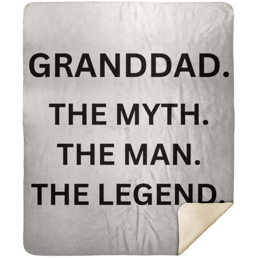 Granddad the Myth MSHM Premium Mink Sherpa Blanket 50x60