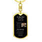 Swivel Keychain, dog tag To My Son, Love Dad