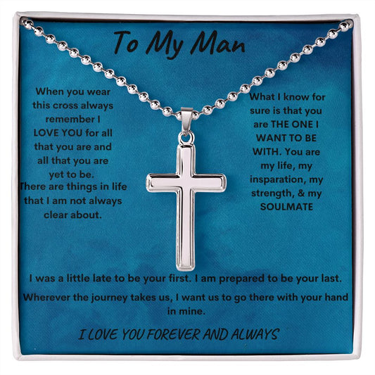 Stainless Steel Cross Necklace Man