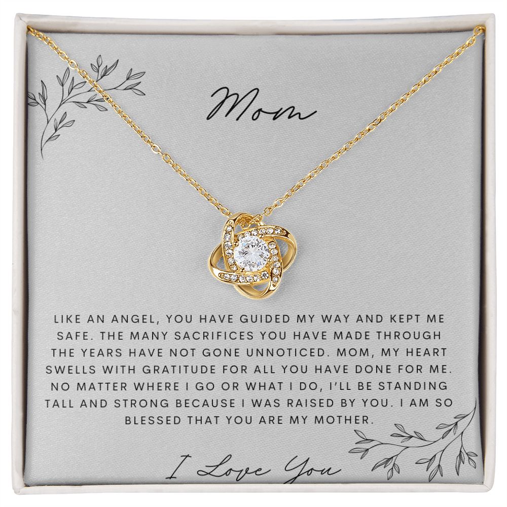 Love Knot Necklace (White and Yellow Gold Options)